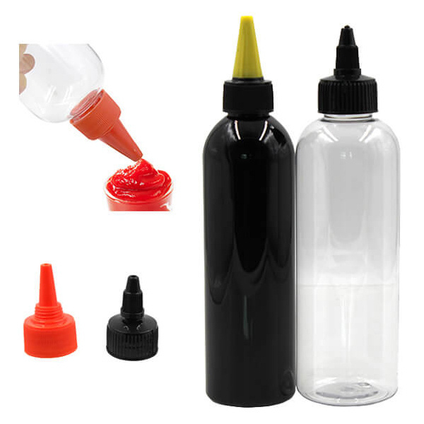 Clear Pet Tomato Hot Plastic Sauce Bottles For Salad Dressing Ketchup Bottle Squeeze