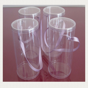 Customized Pvc Pet Pp Tube Container Clear Packaging Transparent Cylinder Round Plastic Box