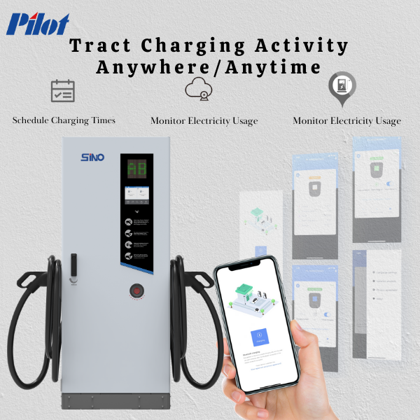 Pilot Sino Commerical Level 3 Charging Station CCS2 CCS1 ChadeMo DC Fast EV Car Charger 60kw