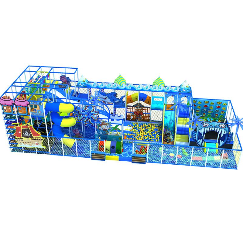 154SQM High Quality Kids Commercial Indoor Playground Equipment With Ocean Theme For Children