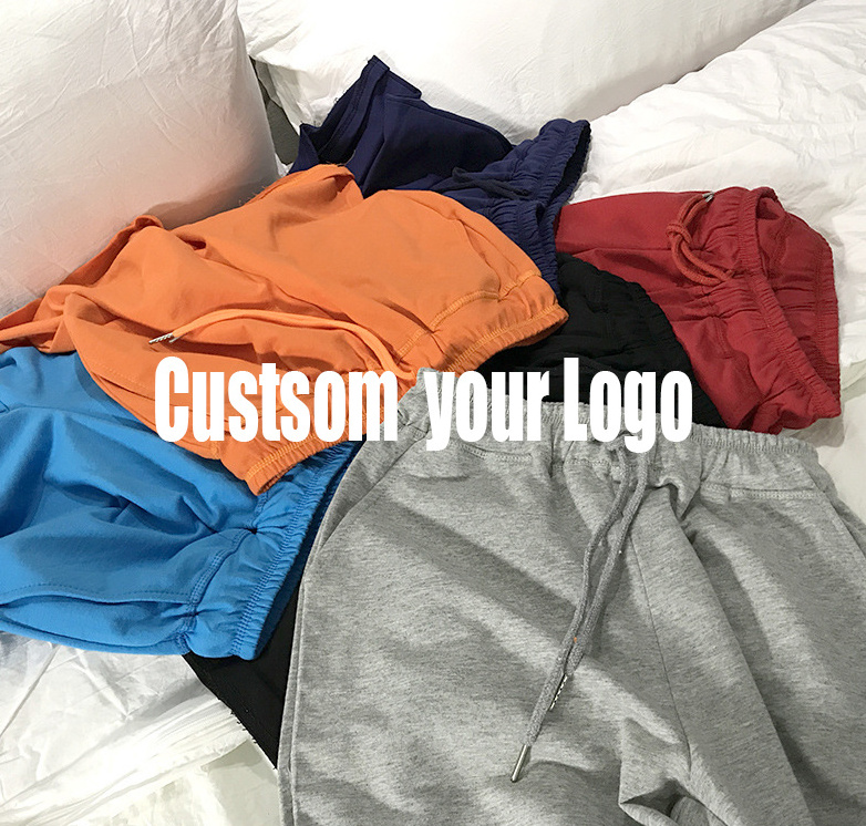 Custom Logo Cotton Fleece French Terry Men Shorts Wholesale Men Sweat Shorts Jersey Casual Outdoor Sports Shorts