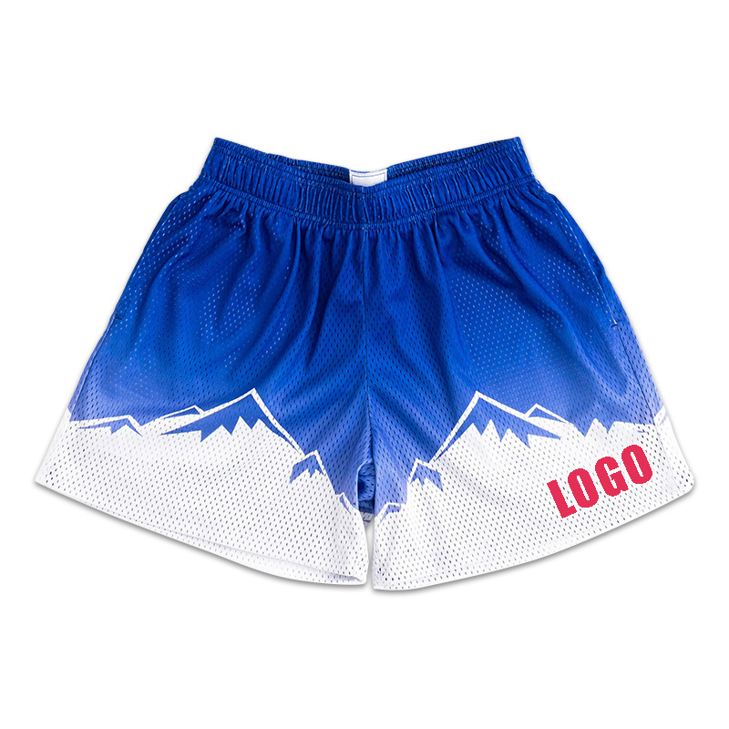 New fashion summer basic men training shorts 6 inch inseam mesh shorts sublimation custom basketball mesh shorts