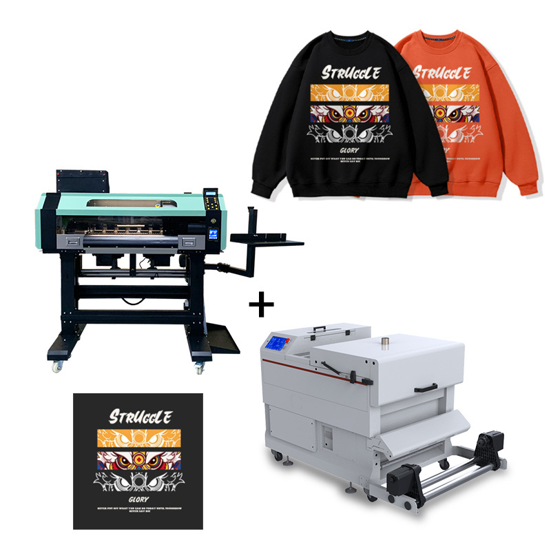 2024 High quality heat transfer film dtf shaking powder machine with conveyor belt used for T shirt printing