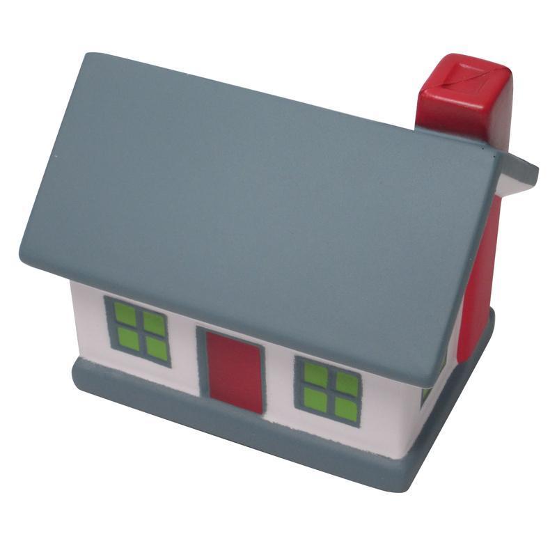 Logo printed pu foam house shape stress ball