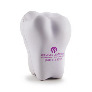 Logo printed pu foam tooth anti stress toy