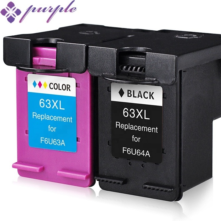 63XL ink cartridge Premium Remanufactured Color Inkjet Ink Cartridge for deskjet 2130 1112 2132 Printer etc 63 63XL