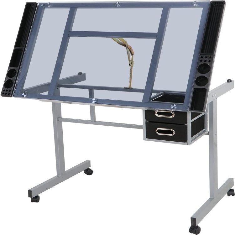 Adjustable Tilting Drawing Table Wooden Drafting Drawing Table ...