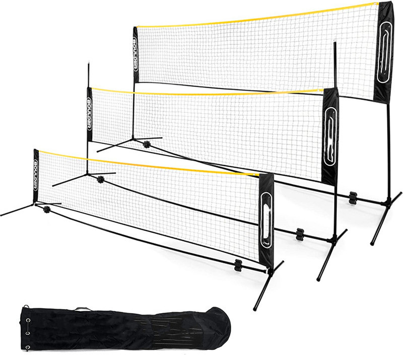 Portable Badminton Net Set - for Tennis Soccer Tennis Pickleball Kids Volleyball - Easy Setup Nylon Sports Net