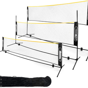 Portable Badminton Net Set - for Tennis Soccer Tennis Pickleball Kids Volleyball - Easy Setup Nylon Sports Net