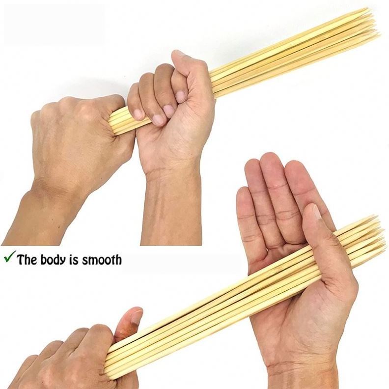 Multifunctional Export Wood Stick Skewers 40 Cm Bamboo Knot Stick