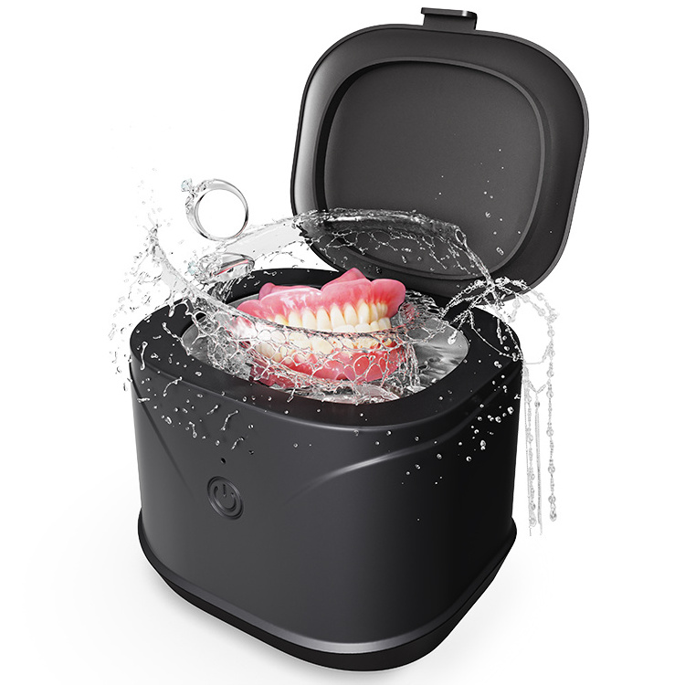 2024 Jewelry Watch Dental False Teeth Ultrasonic  Washing Machine 220ml Stainless Tank Household Denture Ultrasonic Cleaner