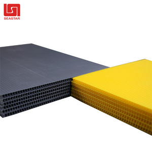 Clear Black Coloured Polypropylene Cordex Floor Protection Corrugated Plastic Sheets