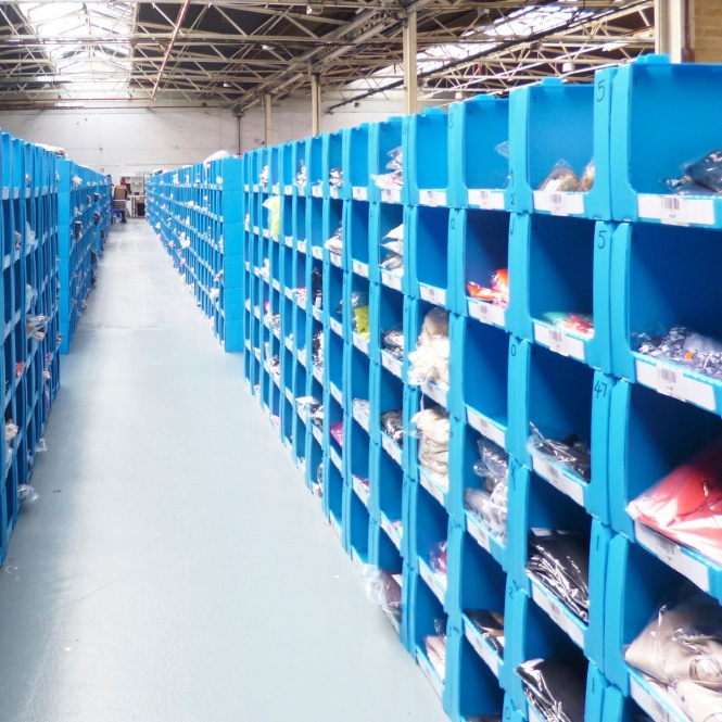 Customized Correx Stackable Clothing Pick Stacking Corrugated Plastic Boxes Warehouse Bin Storage Picking Bins Coreflute Bin