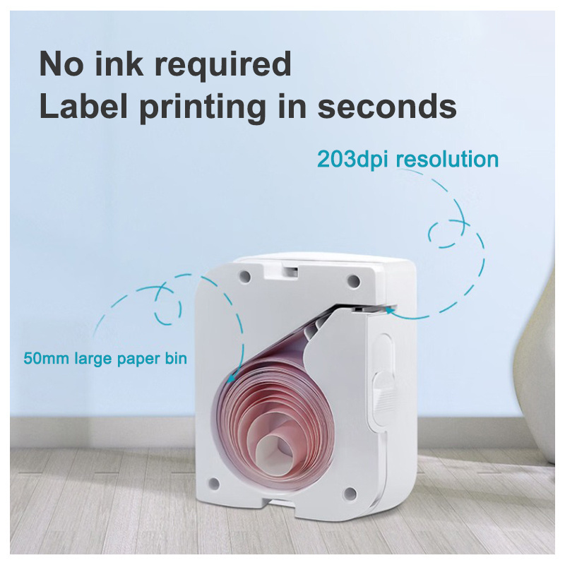 Shangsong HP1 15mm Printing Stickers Wireless Inkless Mini Pocket Label Notes Portable Printer