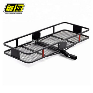 China travel transport suv car rear foldable folding trailer hitch mount cargo carrier basket rack tray cart