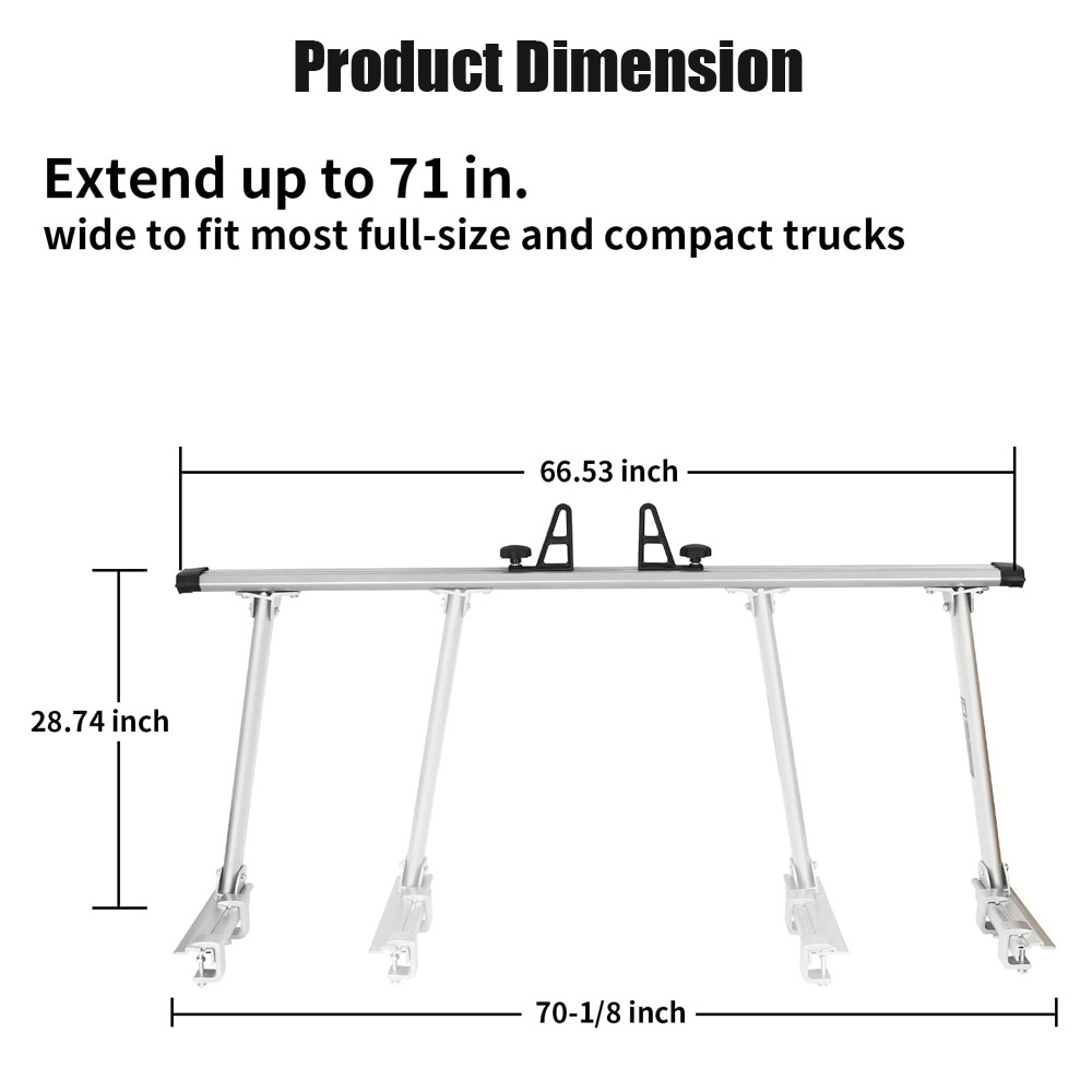 Heavy duty custom multifunction universal extendable camper utility rack bed for pick up truck