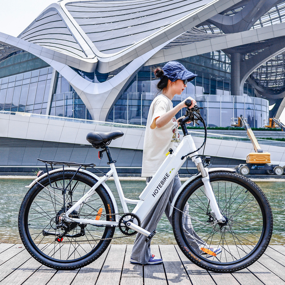 HOTEBIKE electric bike A5AH26 26 inch urban step through electric city bike 250W 350W 500W 750w long range ebike in eu warehouse