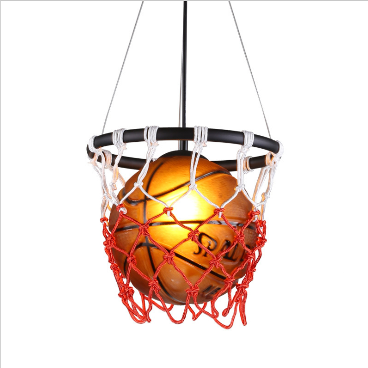 American chandelier retro basketball lights creative restaurant Gym store sports theme clothing store glass chandelier