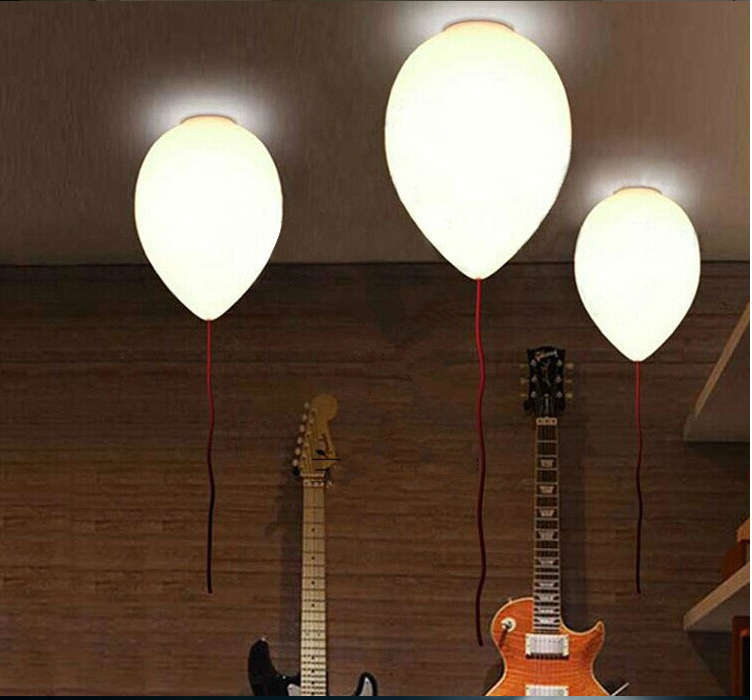 creative bedroom living room children's room Nordic milk white balloon ceiling light