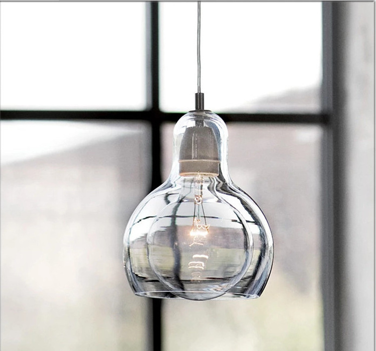 Restaurant Bar Kitchen Lighting Fixtures Modern Minimalist Glass Pendant Light