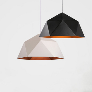 Bar Office Restaurant Modern Minimalist Geometric Rhombus Iron Pendant Light