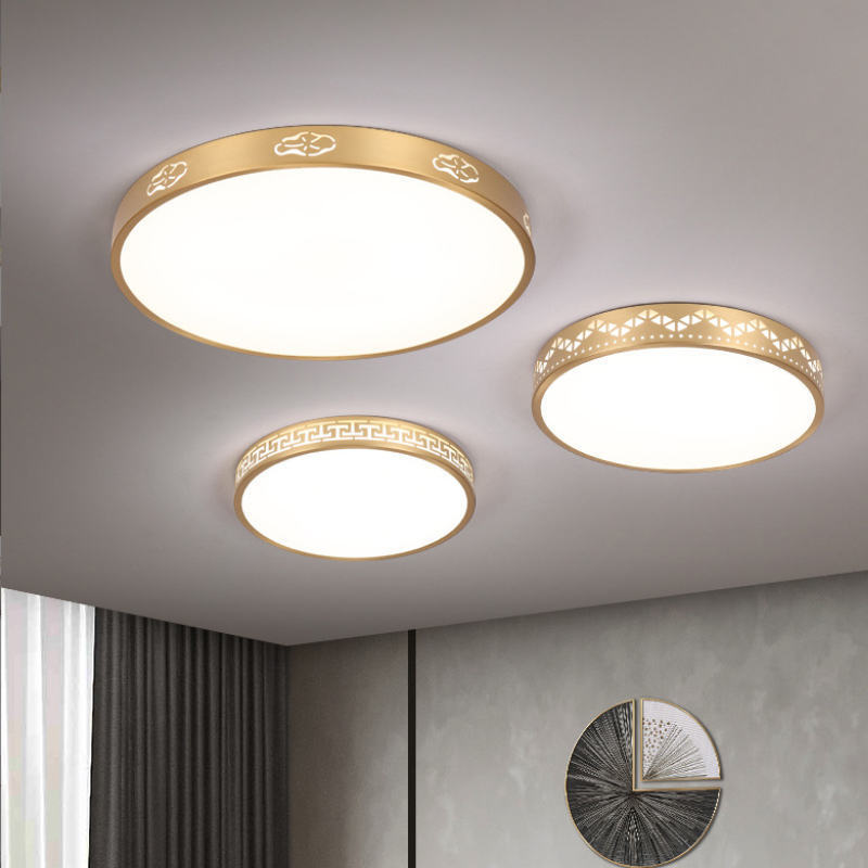 Round LED Ceiling Lamps Modern Design for Bedroom Nordic Creative Iron Base Ceiling Light for Home Decoration