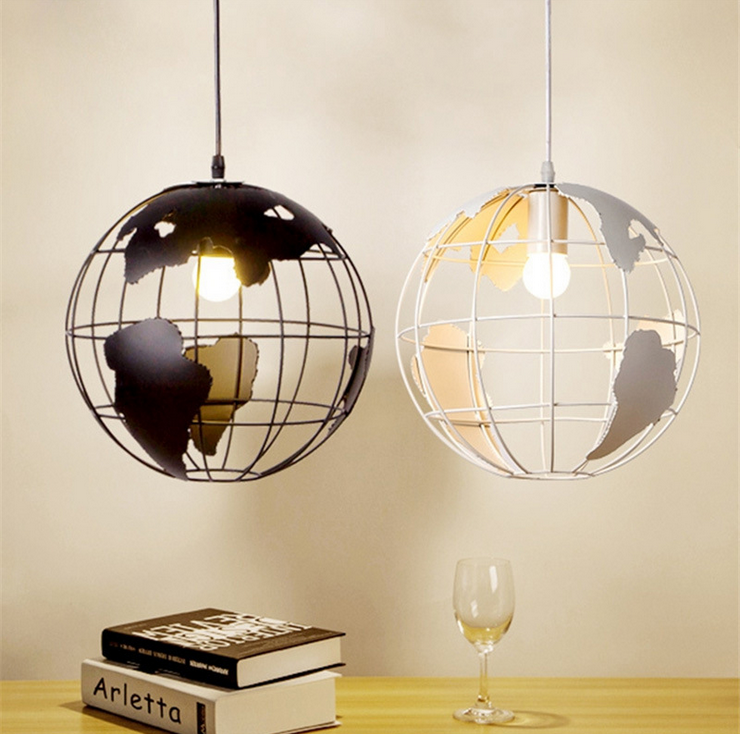 black wrought iron globe modern dining living room lighting chandelier