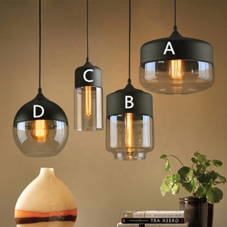 Moden Decorative glass pendant light Nordic style design light pendant E27 Lighting Fixture