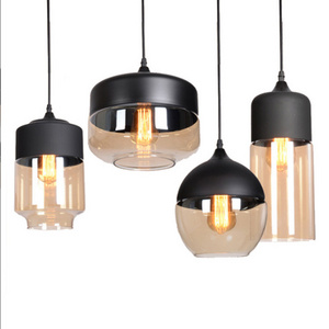 Moden Decorative glass pendant light Nordic style design light pendant E27 Lighting Fixture