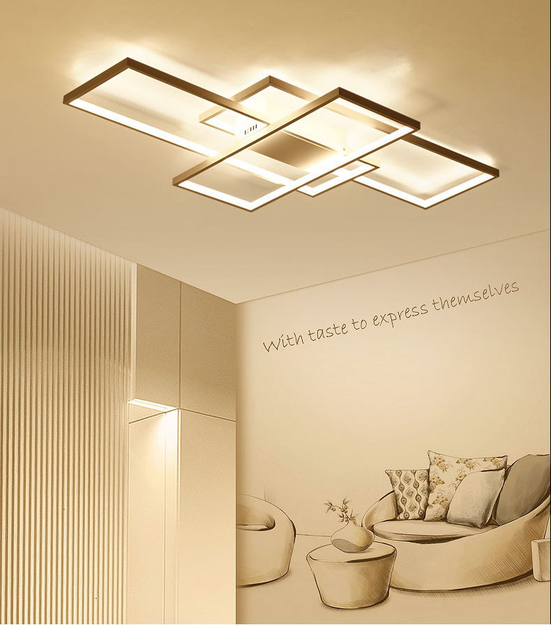 Modern Ceiling Lights Indoor Acrylic LED Square Ceiling Light Fixture Decoration Chandelier Modern for Living Room