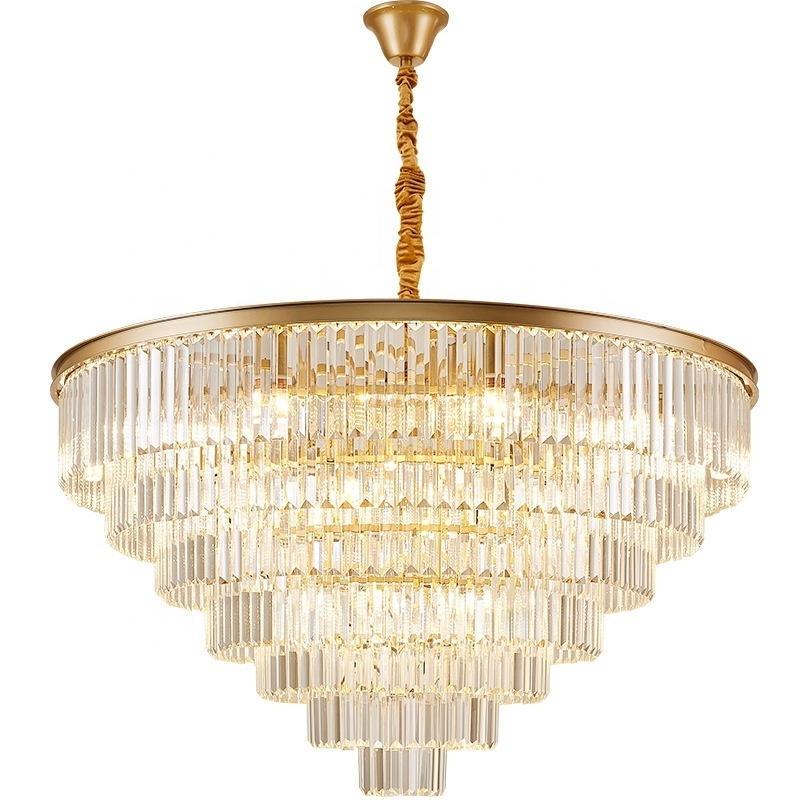 Crystal Lamp Chandelier Ceiling Light Modern Luxury Led Pendant Light for Hotel Living Room Villa Chandeliers Pendant Lights