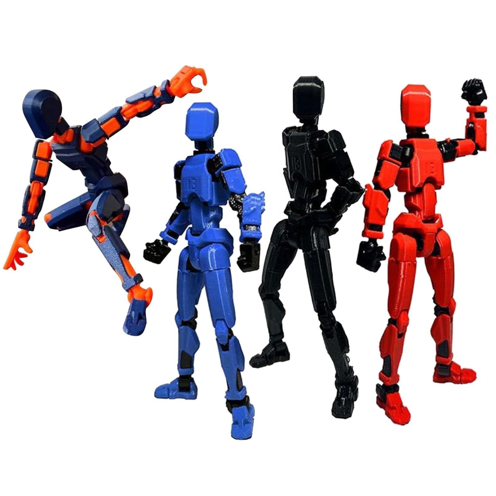 3D Printed Creative Action Figure Doll 13 movable joint Robot Action Figure Building Block DIY Figure Multi-color Body Ornament