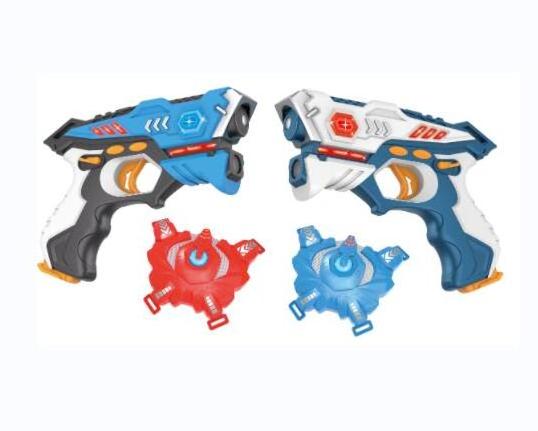 Laser Gun Battle Game Set 2 Guns Equipped 2 Vest For Children Outdoor Shooting Team Game