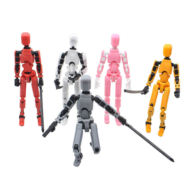 3D Printed Creative Action Figure Doll 13 movable joint Robot Action Figure Building Block DIY Figure Multi-color Body Ornament