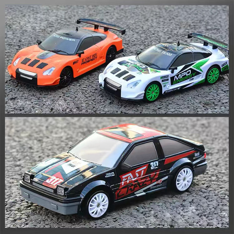 1/24 Scale 2.4G Rc Drift Car 4WD Remote Control Drift Toy Remote Control Hotwheel Car with Replaceable Vehicle Wheel for Kid