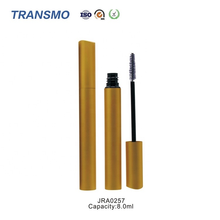 Cosmetics Manufacturer Shiny Gold Mascara Bottle With Silk Screen Printing Clear Private Label Mascara Tube