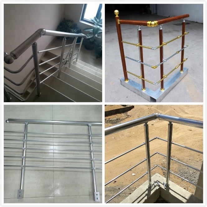 Aluminum stair railing accessories outdoor balcony and indoor handrail Stair pillar accessories