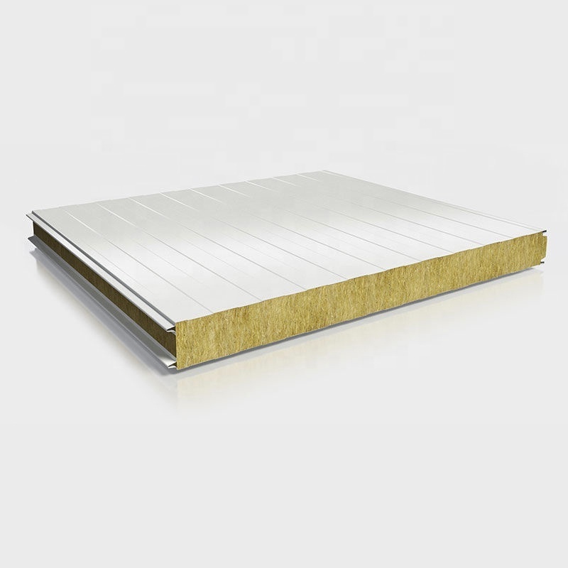 Lightweight/Fireproof Fast Install Easy Install Rock wool Cement Sandwich Panel Wall Panel for Interior Wall Exterior Wall