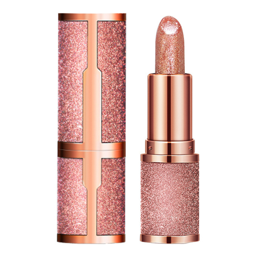 Custom Glitter Diamond Lipstick Temperature Changing Color Long Lasting Waterproof Nude Makeup Moisturizing Lipstick