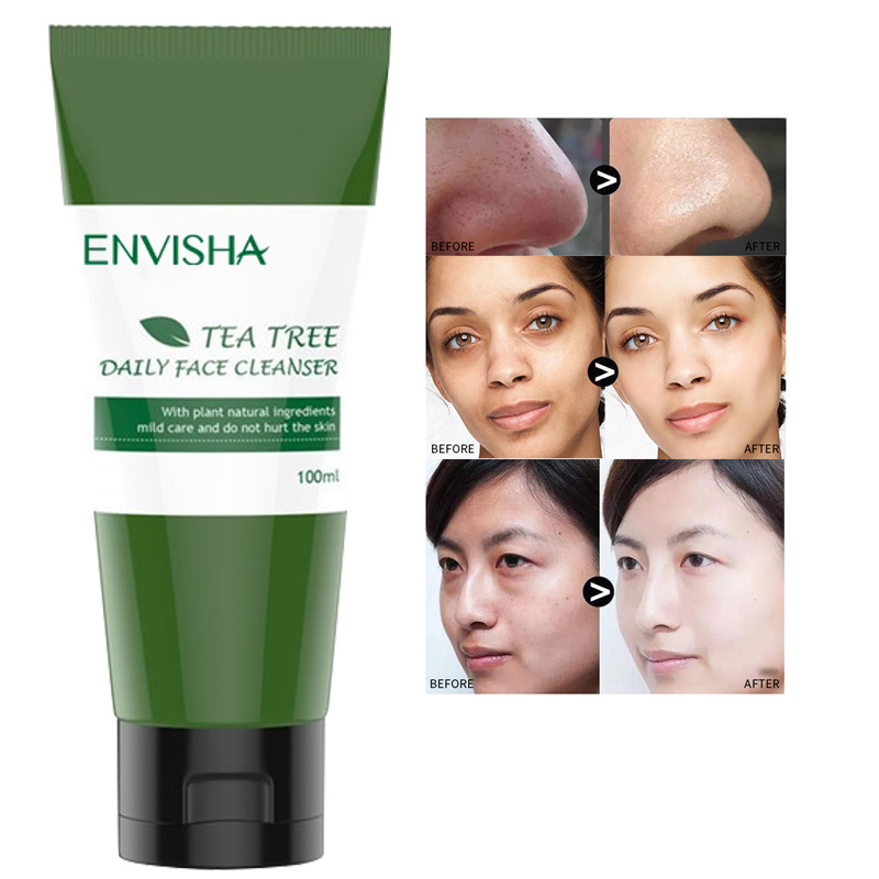 Hot Sale Products Private Label Mens Acne Tea Tree Foaming Organic Salicylic Whitening Clean Clear Charcoal Acid Men's Face Wash