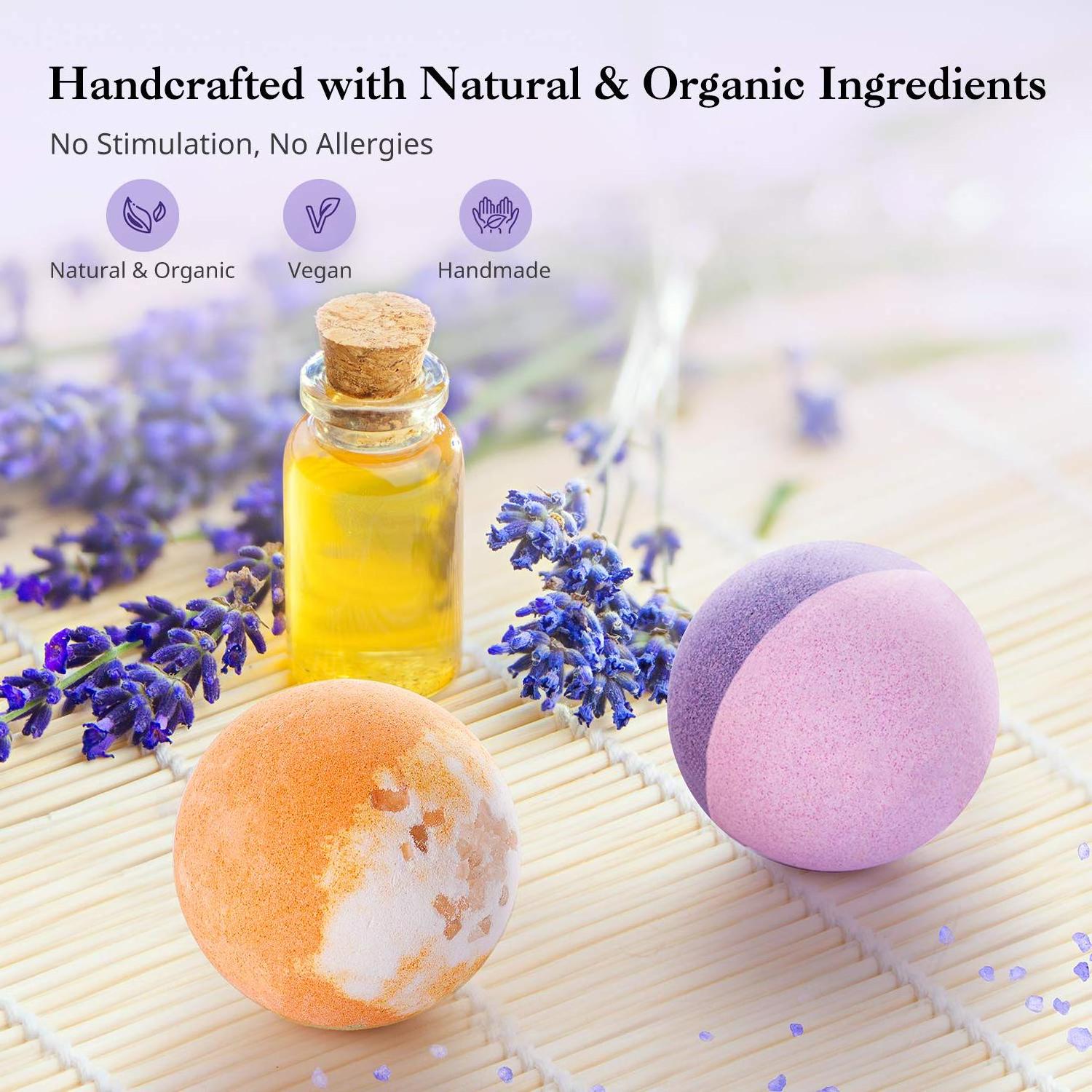 Wholesale Handmade Bath Bombs Bubble Fizzer Home SPA Soap Moisturize Sea Salt Rose Essential oil Bathbombs