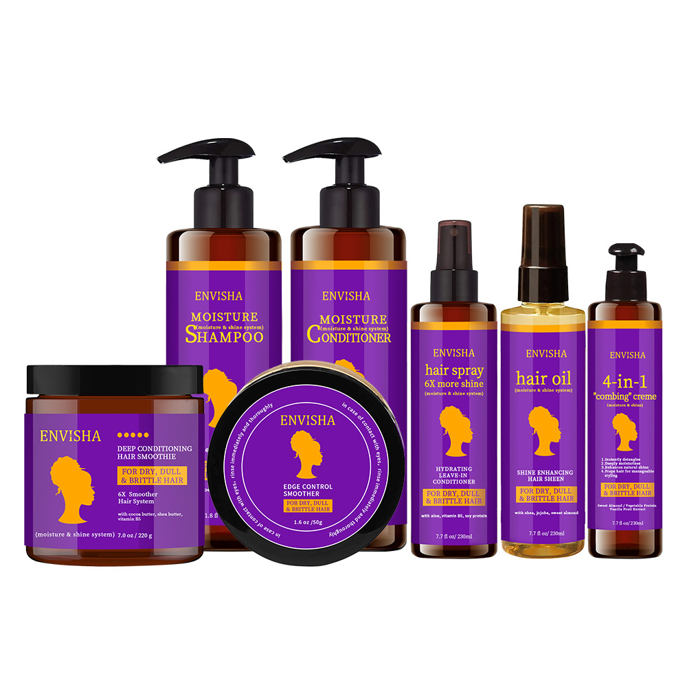 Herbal AfricanAnti Breakage African Curly Hair Care Gift Set Shampoo And Conditioner Set For Dry Damaged Hair