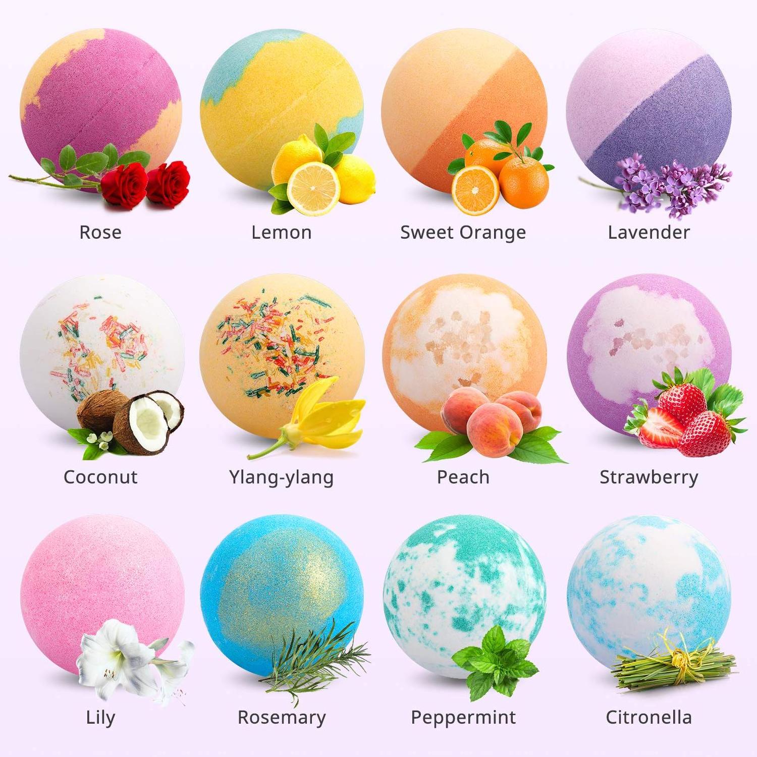 Wholesale Handmade Bath Bombs Bubble Fizzer Home SPA Soap Moisturize Sea Salt Rose Essential oil Bathbombs