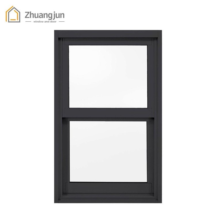 Two track aluminum up down sliding window vertical sliding glass window