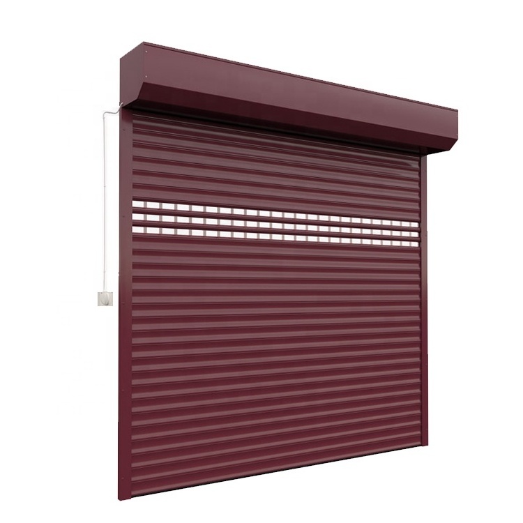 Galvanized steel automatic garage rolling shutter door horizontal roller shutter door