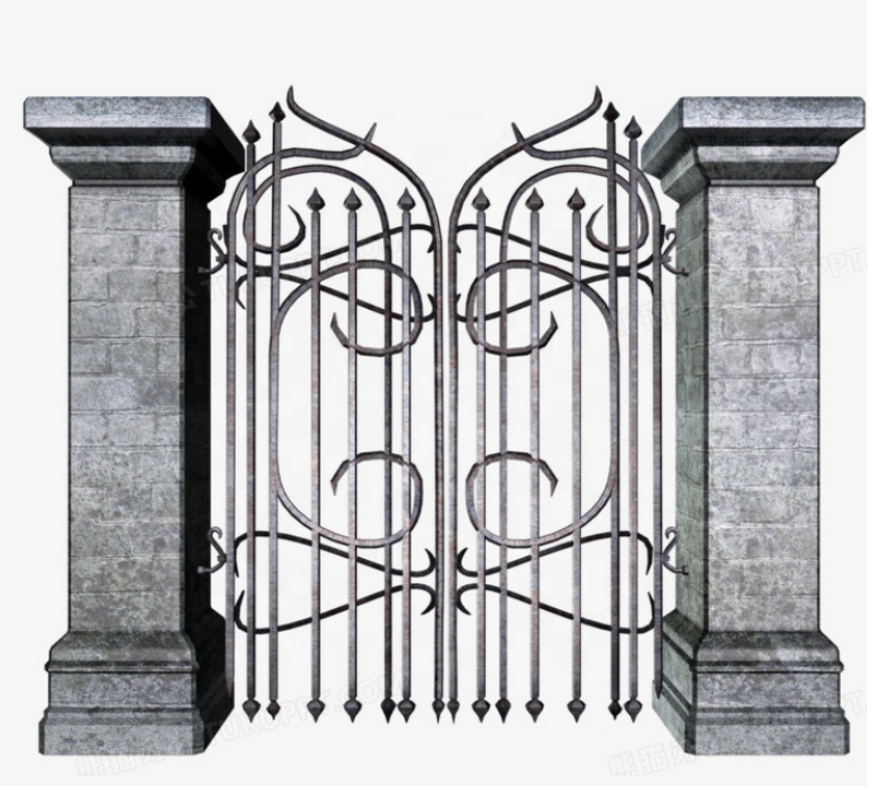 Victorian Commercial White Desig Small Cast Wrought Iron Aluminium Fence Modern casting wrought iron gate