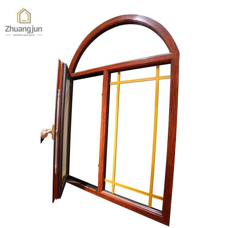 Modern Thermal Break Aluminum Arch Window Grill Design thermal break aluminum window