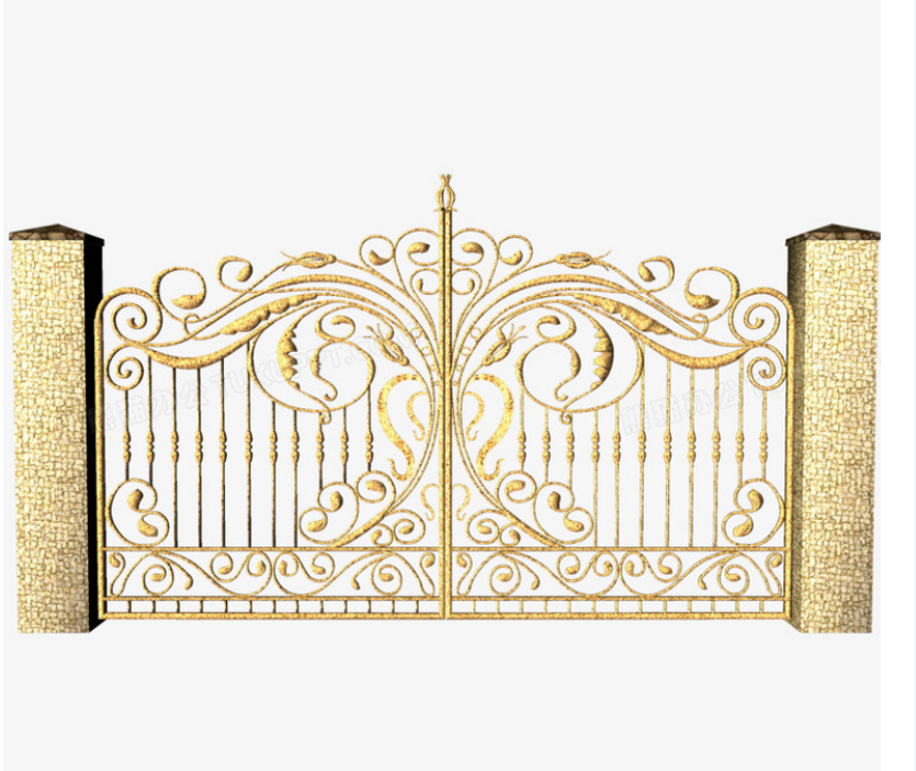 Victorian Commercial White Desig Small Cast Wrought Iron Aluminium Fence Modern casting wrought iron gate