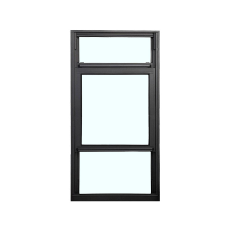 Two track aluminum up down sliding window vertical sliding glass window