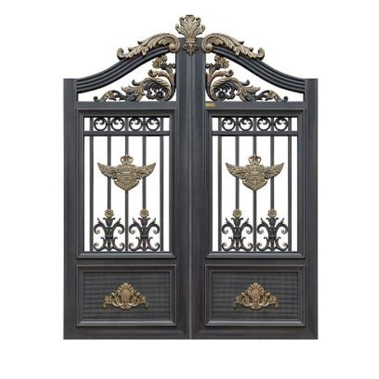 Forged Wrought Iron Gates House Used Security Driveway Factory Supply Ornamental Automatic Sliding GateOrnamental wrought iron g